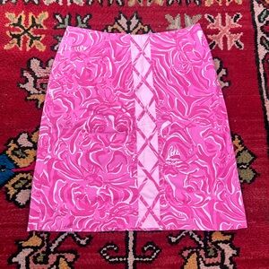 Lilly Pulitzer Fuchsia Tony Tiger Print Mini Skirt